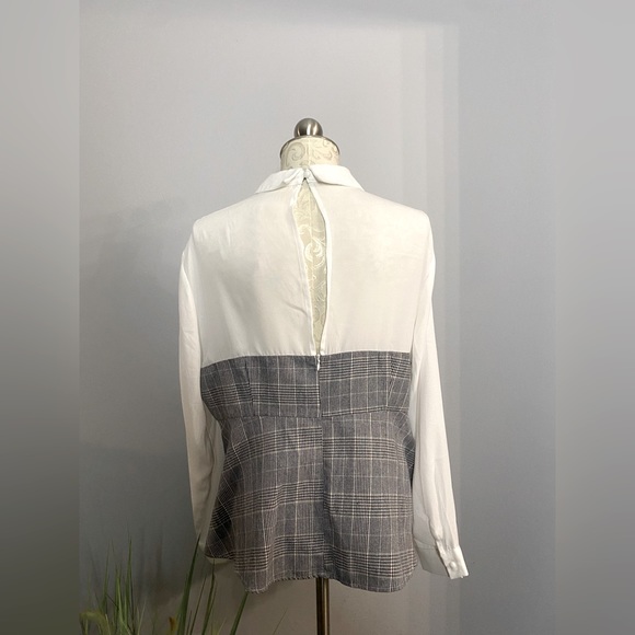 EUC Shein houndstooth blouse, size 2XL (not American size 2XL) - Picture 3 of 5